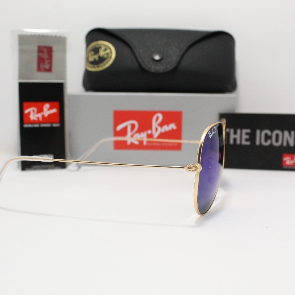 NEW!! RAY-BAN RB 3025 112/4L POLARIZED BLUE FLASH - Picture 5 of 7